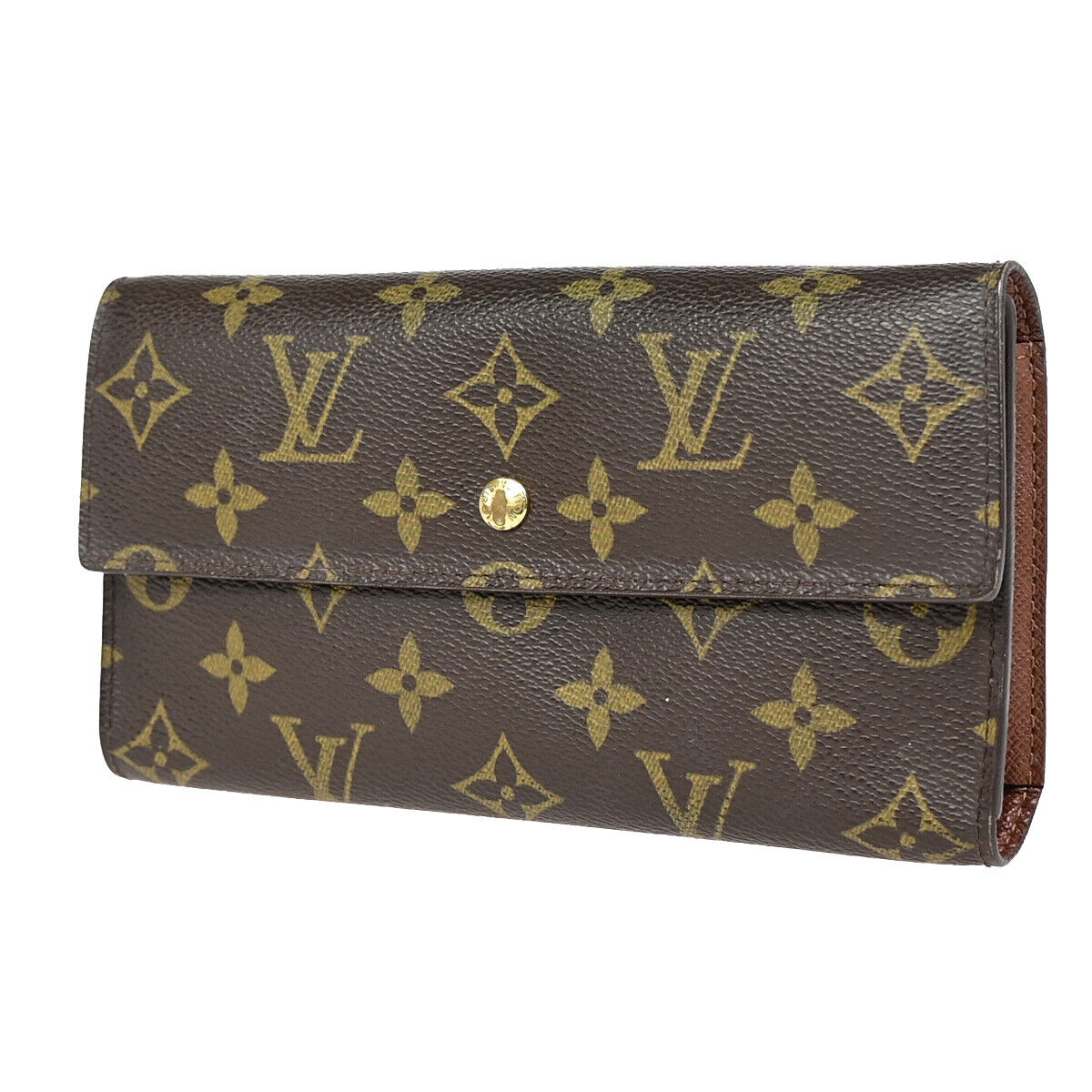 LOUIS VUITTON International Long Trifold Wallet Monogram Leather M61215 67YE596