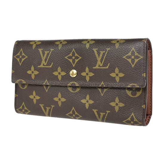 LOUIS VUITTON International Long Trifold Wallet Monogram Leather M61215 67YE596