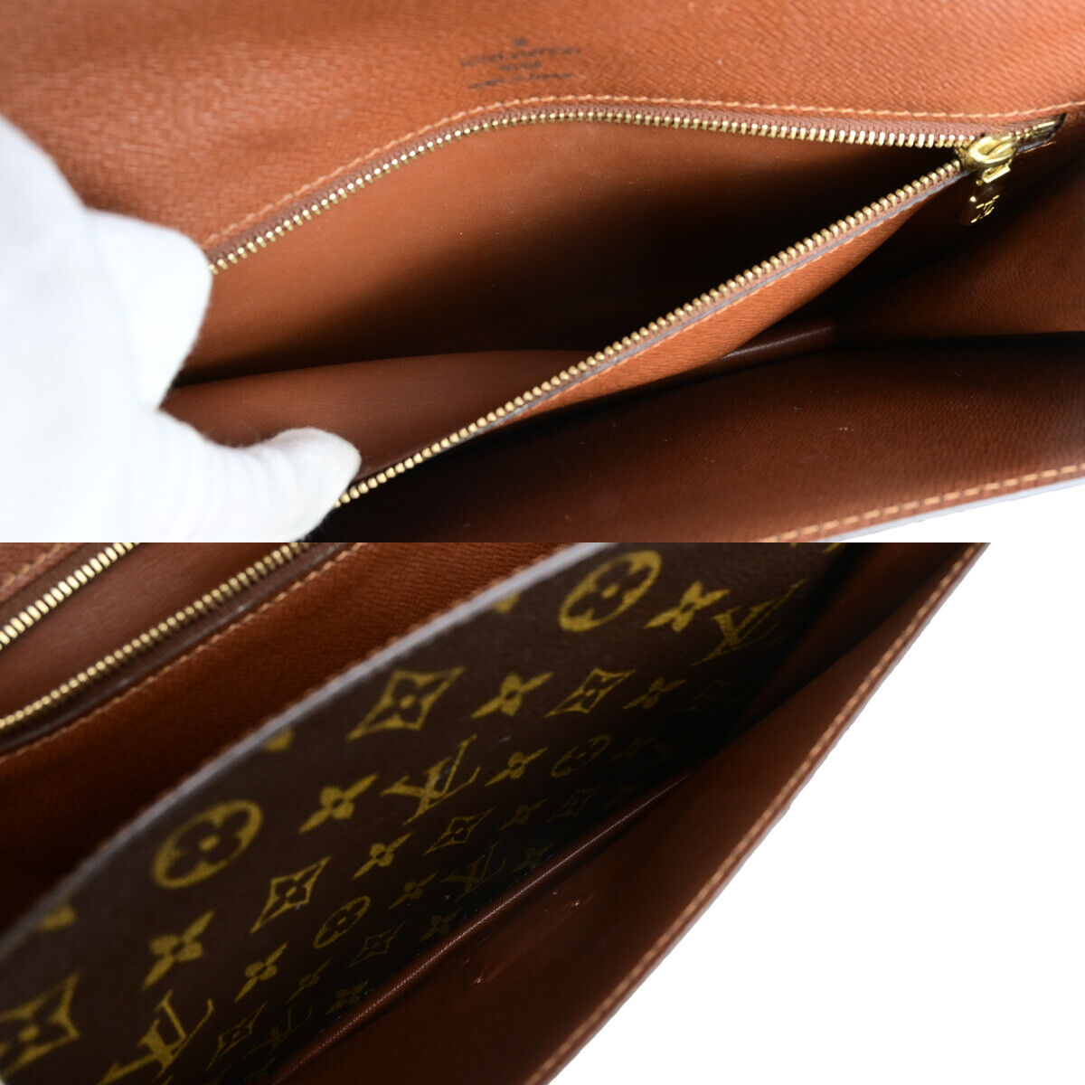 LOUIS VUITTON Monceau 28 Hand Bag Monogram Leather Brown M51185 70YG720