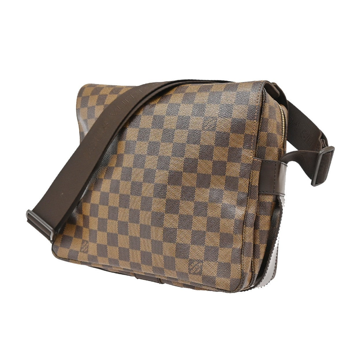 LOUIS VUITTON Naviglio Shoulder Bag Damier Ebene Leather Brown N45255 90TA040