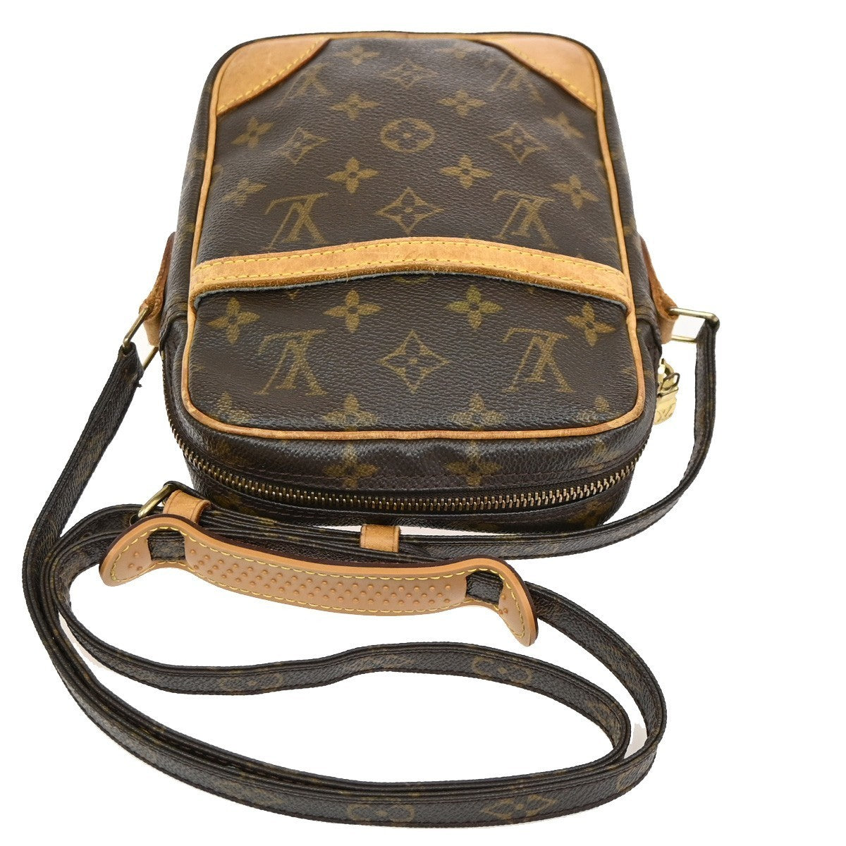 LOUIS VUITTON Danube Shoulder Bag Monogram Leather Brown France M45266 31PA032
