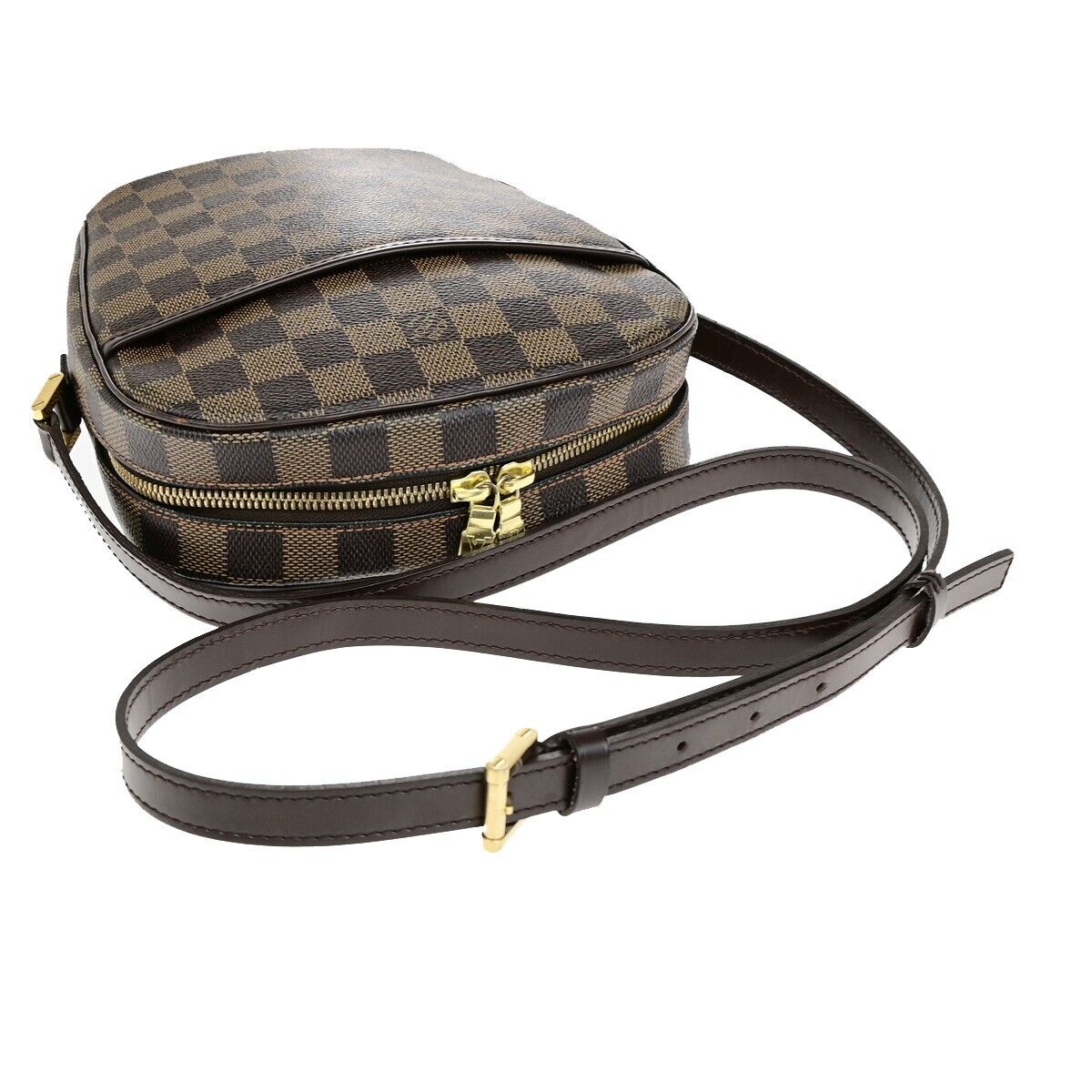 LOUIS VUITTON Ipanema PM Shoulder Bag Damier Ebene Leather Brown N51294 25EC326