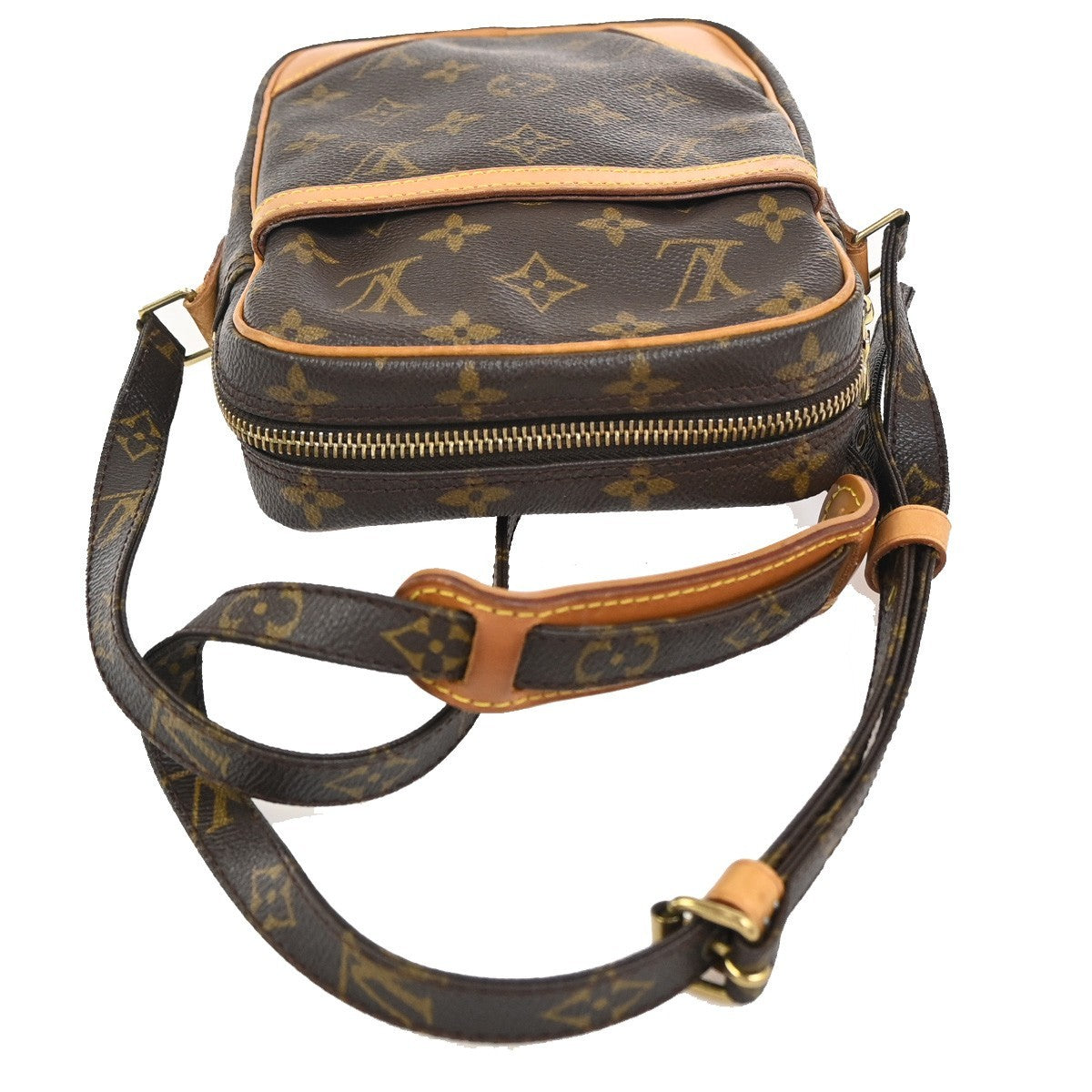 LOUIS VUITTON Danube Shoulder Bag Monogram Leather Brown France M45266 84KC730