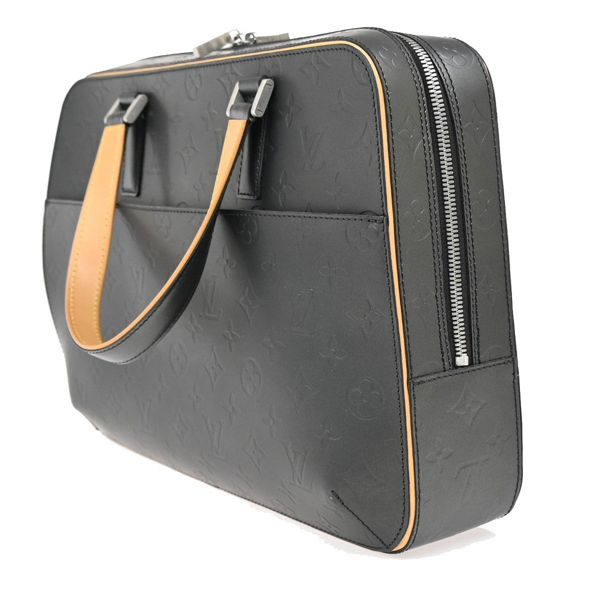 LOUIS VUITTON Malden Hand Tote Bag Monogram Mat Leather Black M55132 84KB365