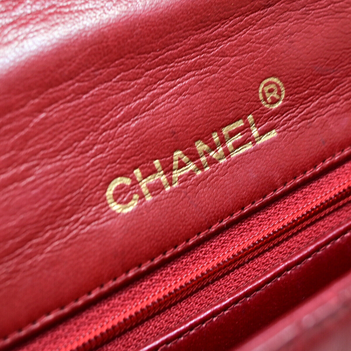 CHANEL CC Mini Matelasse Chain Shoulder Bag Leather Red GHW Vintage 629RJ920