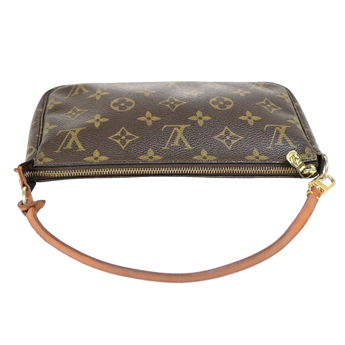 LOUIS VUITTON Pochette Accessoires Hand Bag Monogram Leather BN M51980 84EB026