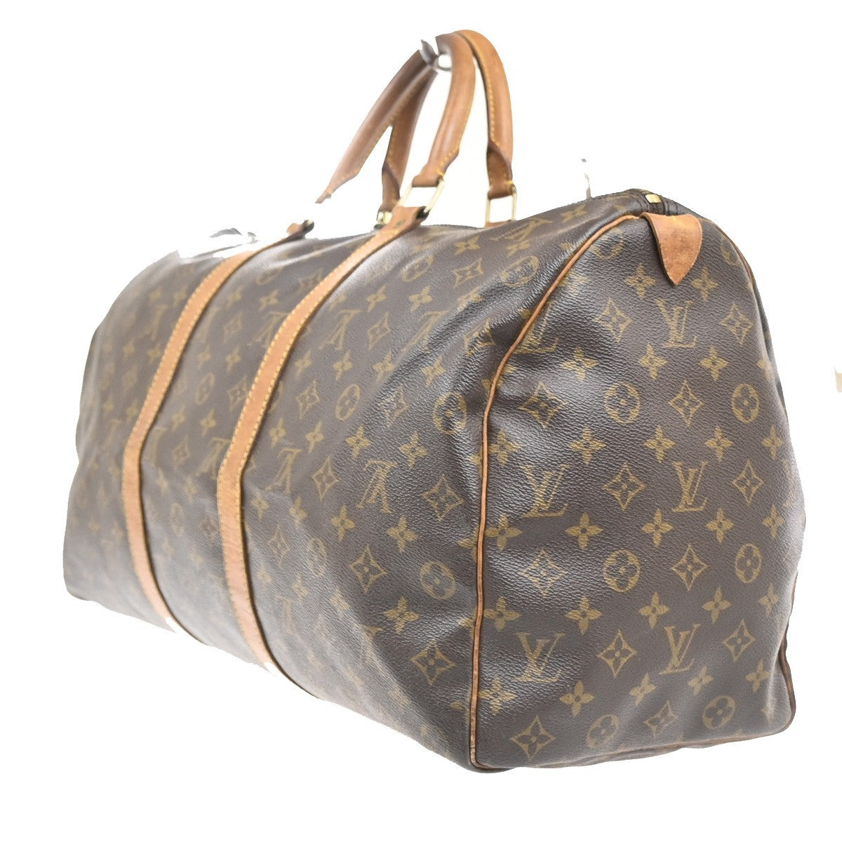 LOUIS VUITTON Keepall 50 Travel Hand Bag Monogram Leather Brown M41426 84MA513