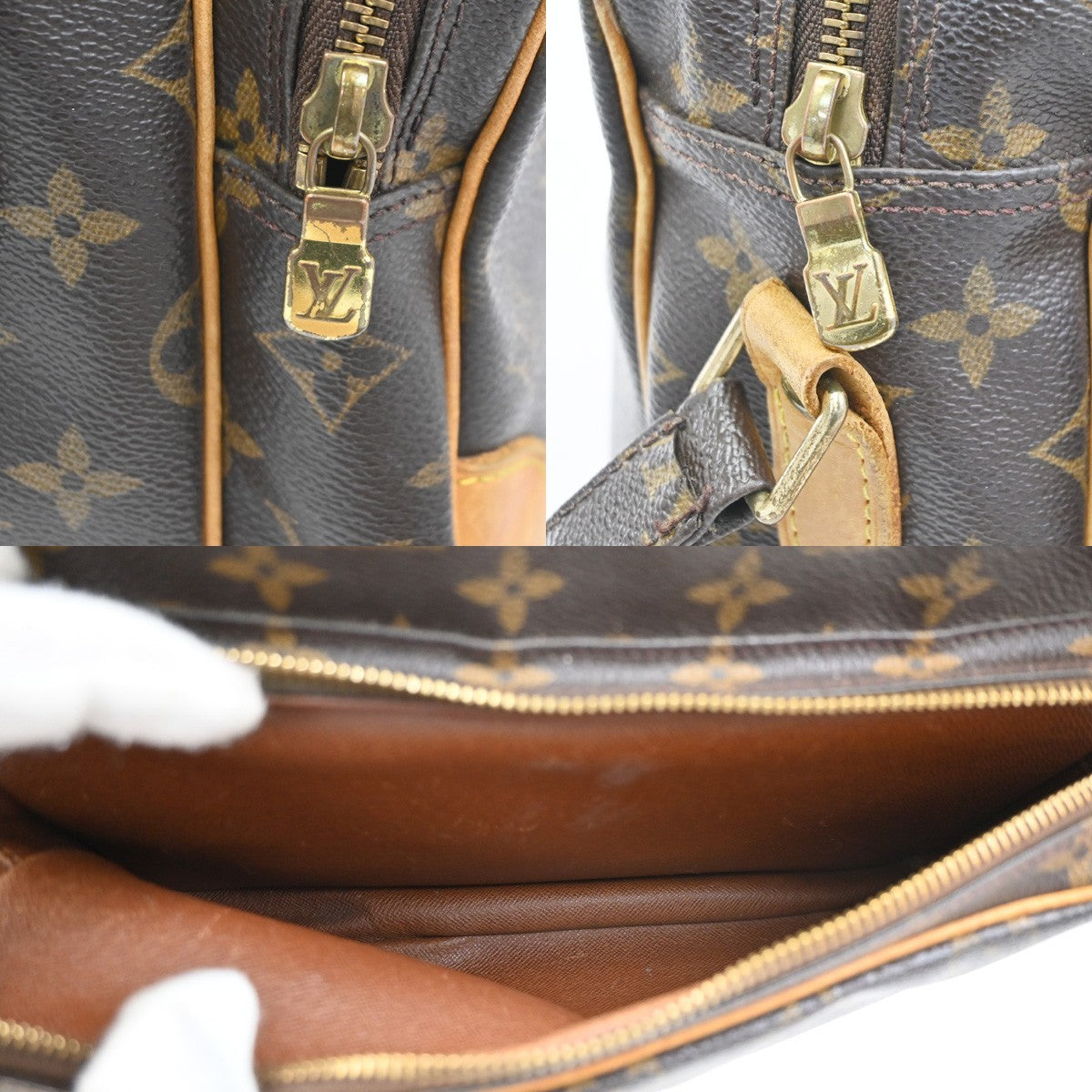 LOUIS VUITTON Nile Crossbody Shoulder Bag Monogram Leather Brown M45244 35CB012