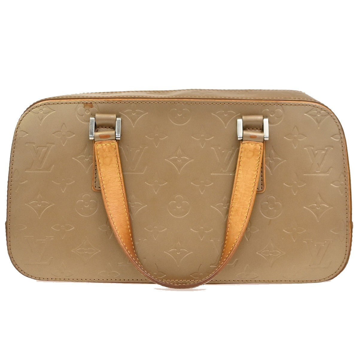 LOUIS VUITTON Shelton Hand Bag Monogram Mat Leather Gold France M55177 34KC917
