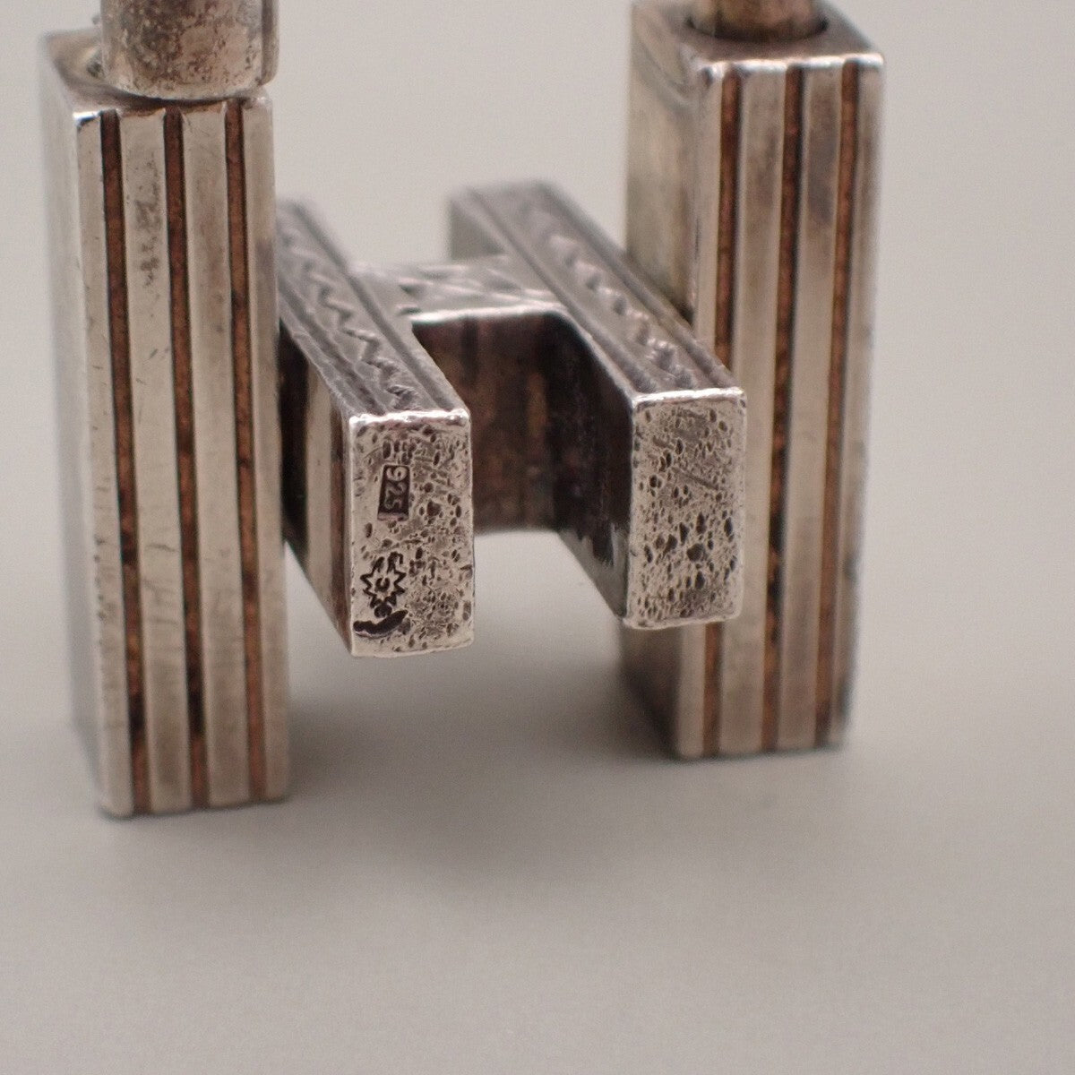 HERMES Logo Touareg H Cadena Padlock Bag Charm Silver 925 31RK897