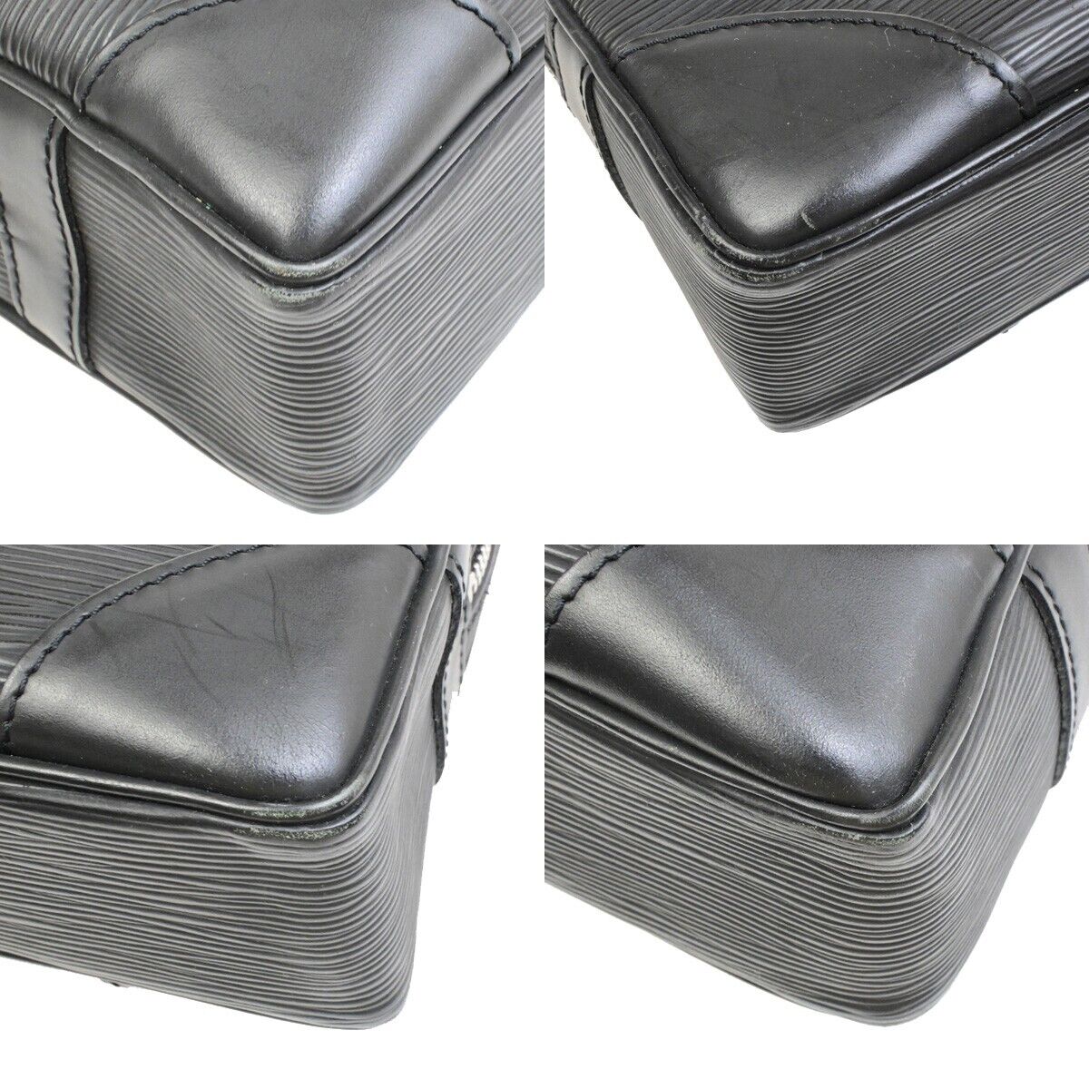 LOUIS VUITTON Porte Documents Voyage Briefcase Hand Bag Epi Black M59162 82ED934