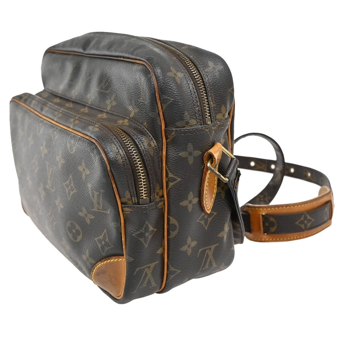 LOUIS VUITTON Nile Crossbody Shoulder Bag Monogram Leather Brown M45244 33FC162