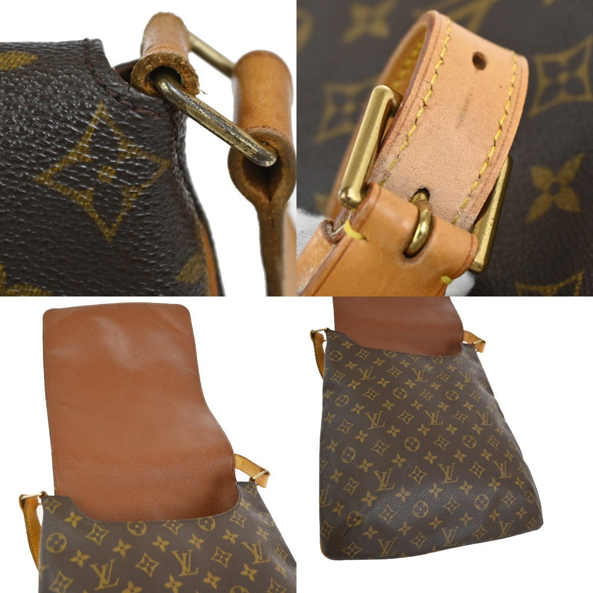 LOUIS VUITTON Musette Shoulder Bag Monogram Leather Brown France M51256 72YJ068