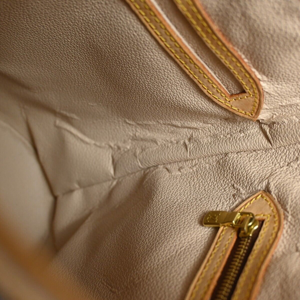 LOUIS VUITTON BUCKET PM Shoulder Tote Bag Monogram Leather Brown M42238 98SH015