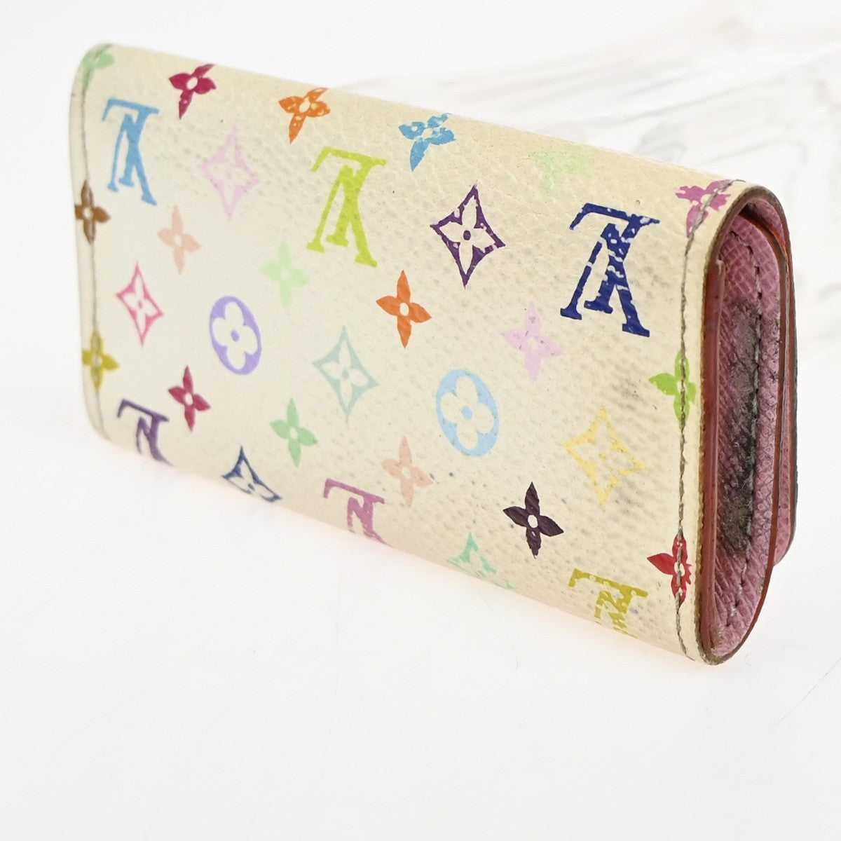 LOUIS VUITTON Multicles 4 Hook Key Case Monogram Multicolor White M60043 09KC665