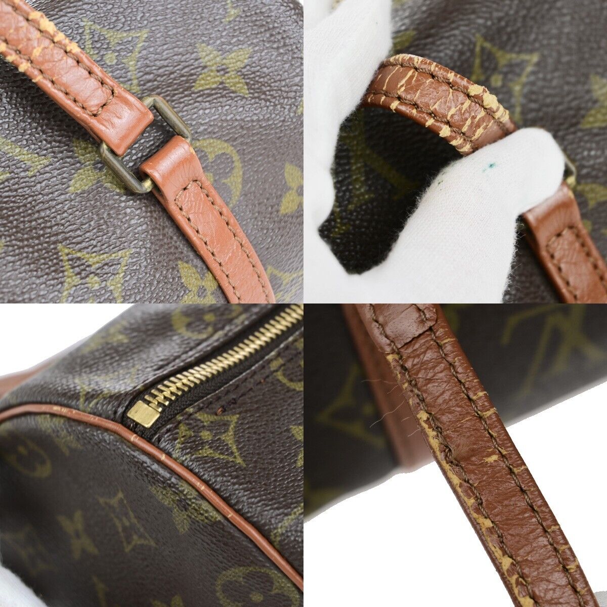 LOUIS VUITTON PAPILLON 26 Hand Bag Monogram Leather Brown France M51366 36EC523