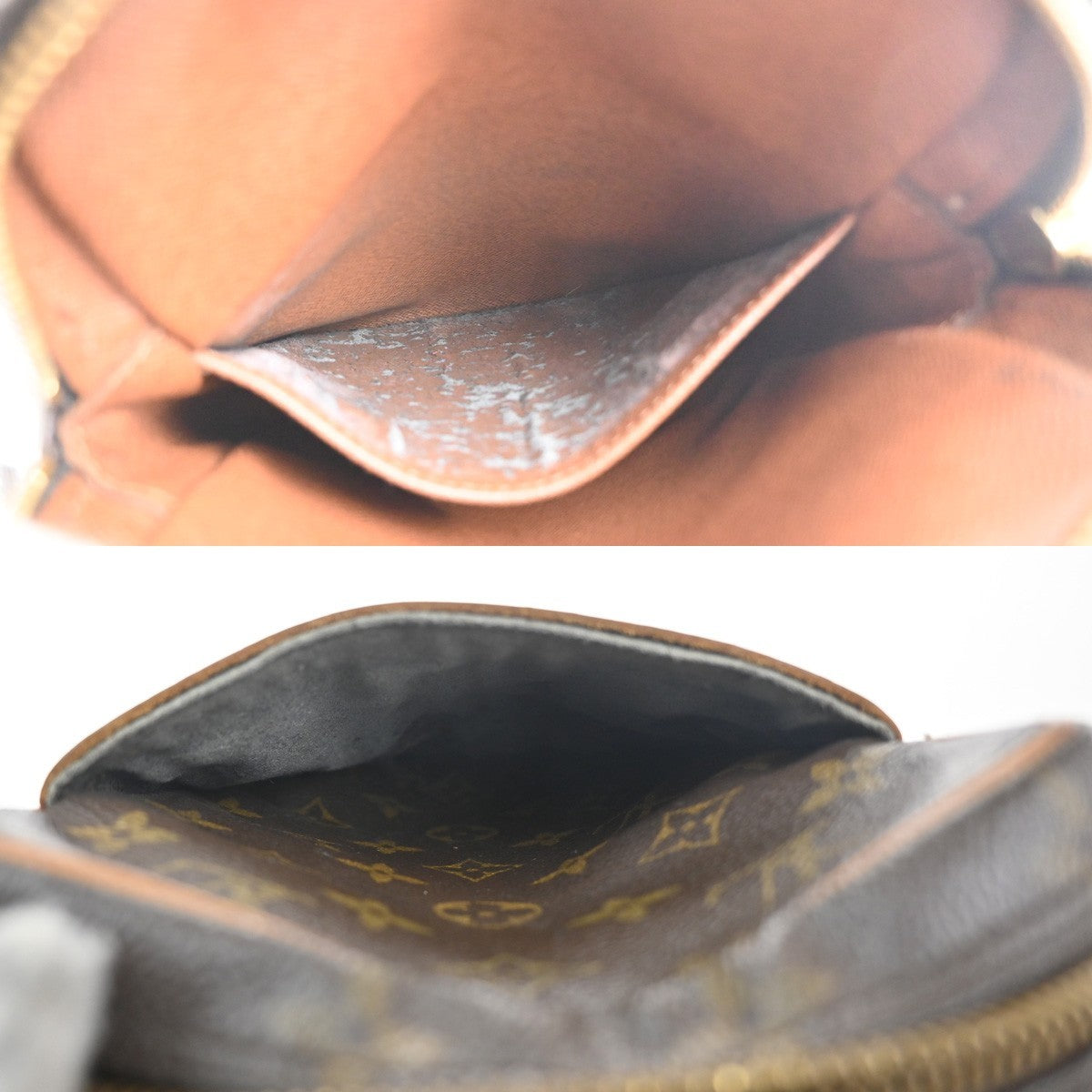 LOUIS VUITTON Danube Shoulder Bag Monogram Leather Brown France M45266 65KC819