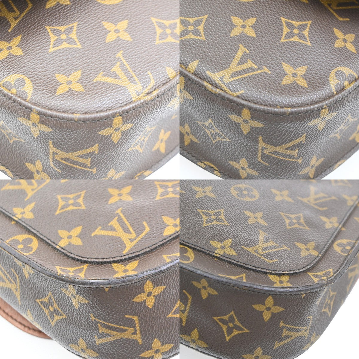 LOUIS VUITTON Saint Cloud GM Shoulder Bag Monogram Leather Brown M51242 32PA085