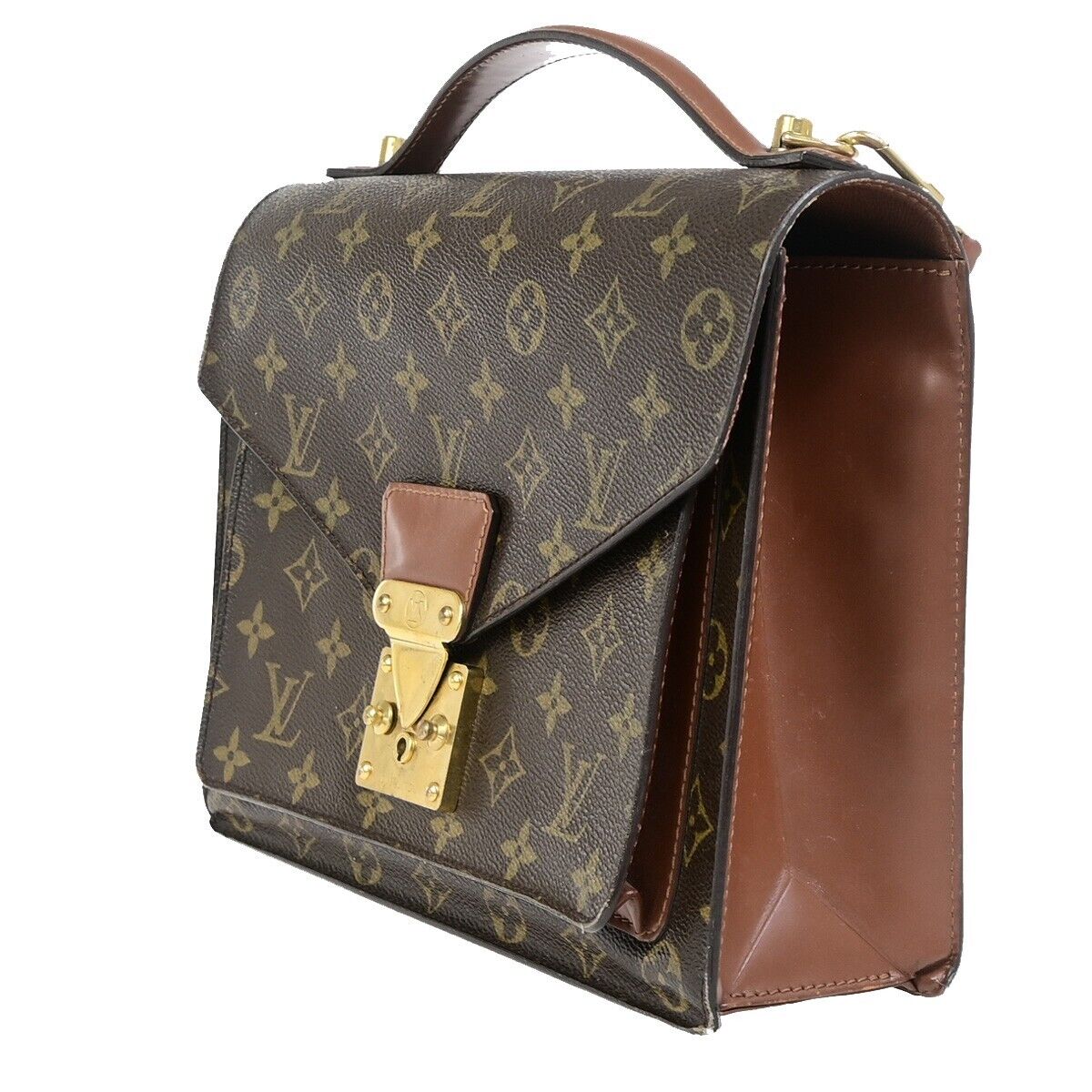 LOUIS VUITTON Monceau 28 2Way Shoulder Hand Bag Monogram Leather M51185 82EC593