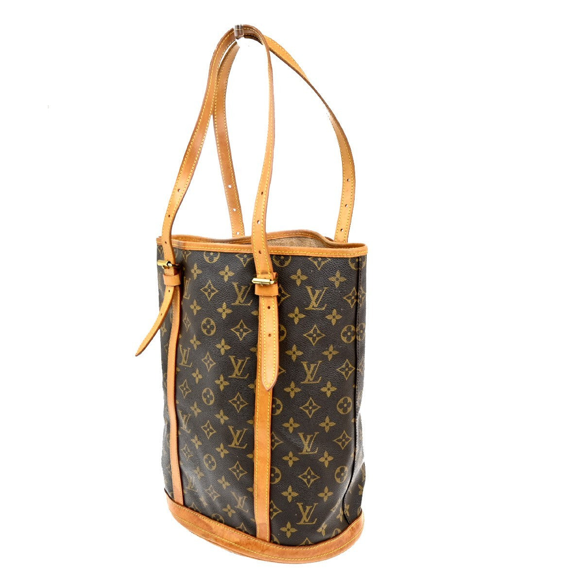 LOUIS VUITTON BUCKET GM Shoulder Tote Bag Monogram Leather Brown M42236 30CA518