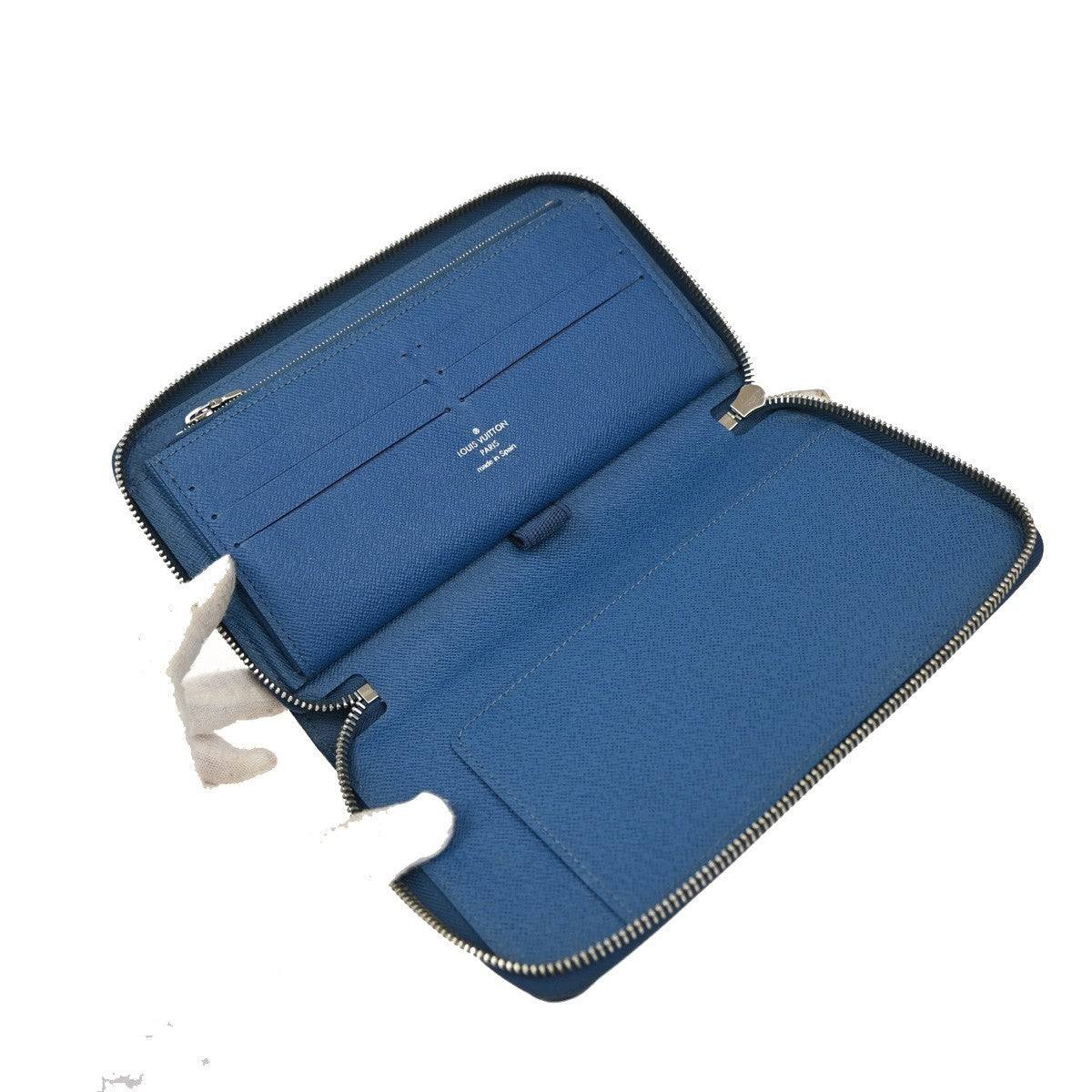 LOUIS VUITTON LV Zippy Organizer Long Wallet Epi Leather Blue SHW M60619 35KB376