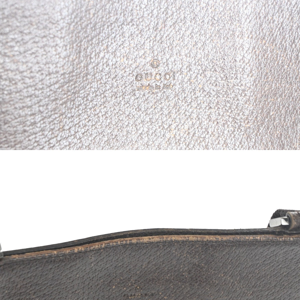GUCCI Logo GG Pattern Crossbody shoulder Bag Canvas Leather Brown SHW 65TA591