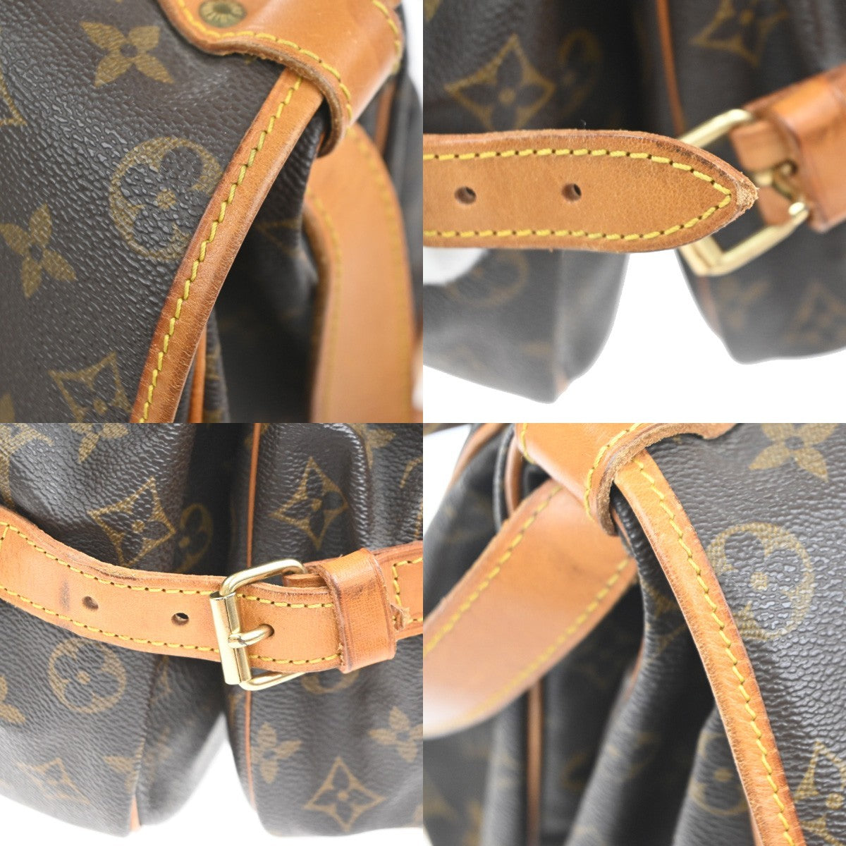 LOUIS VUITTON Saumur 35 Shoulder Bag Monogram Leather BN France M42254 74KC864