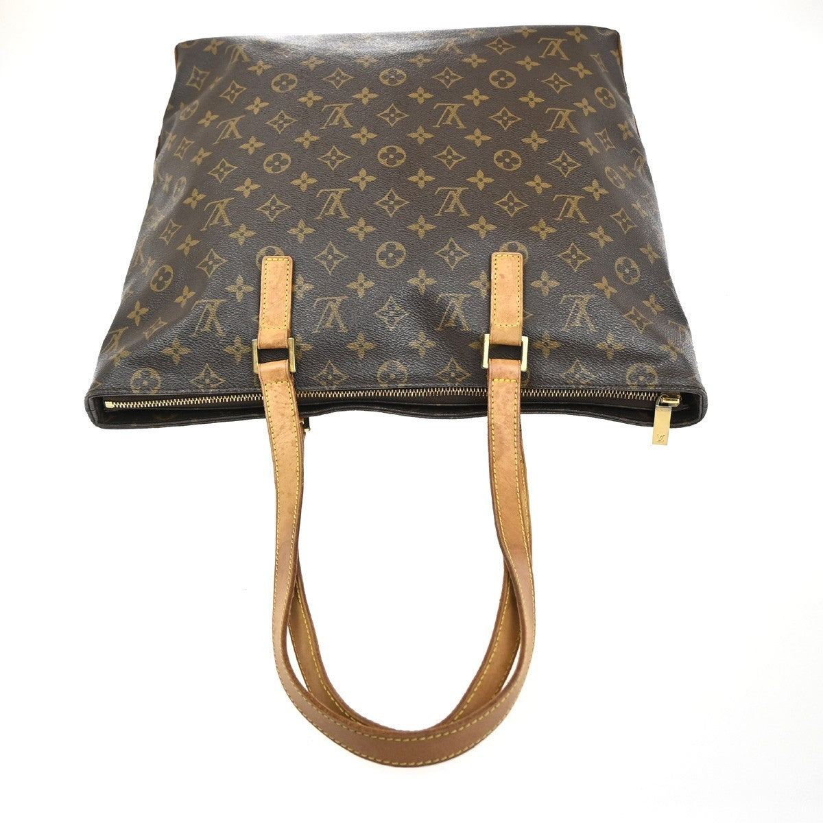 LOUIS VUITTON Cabas Mezzo Shoulder Bag Monogram Leather Brown M51151 10MA146