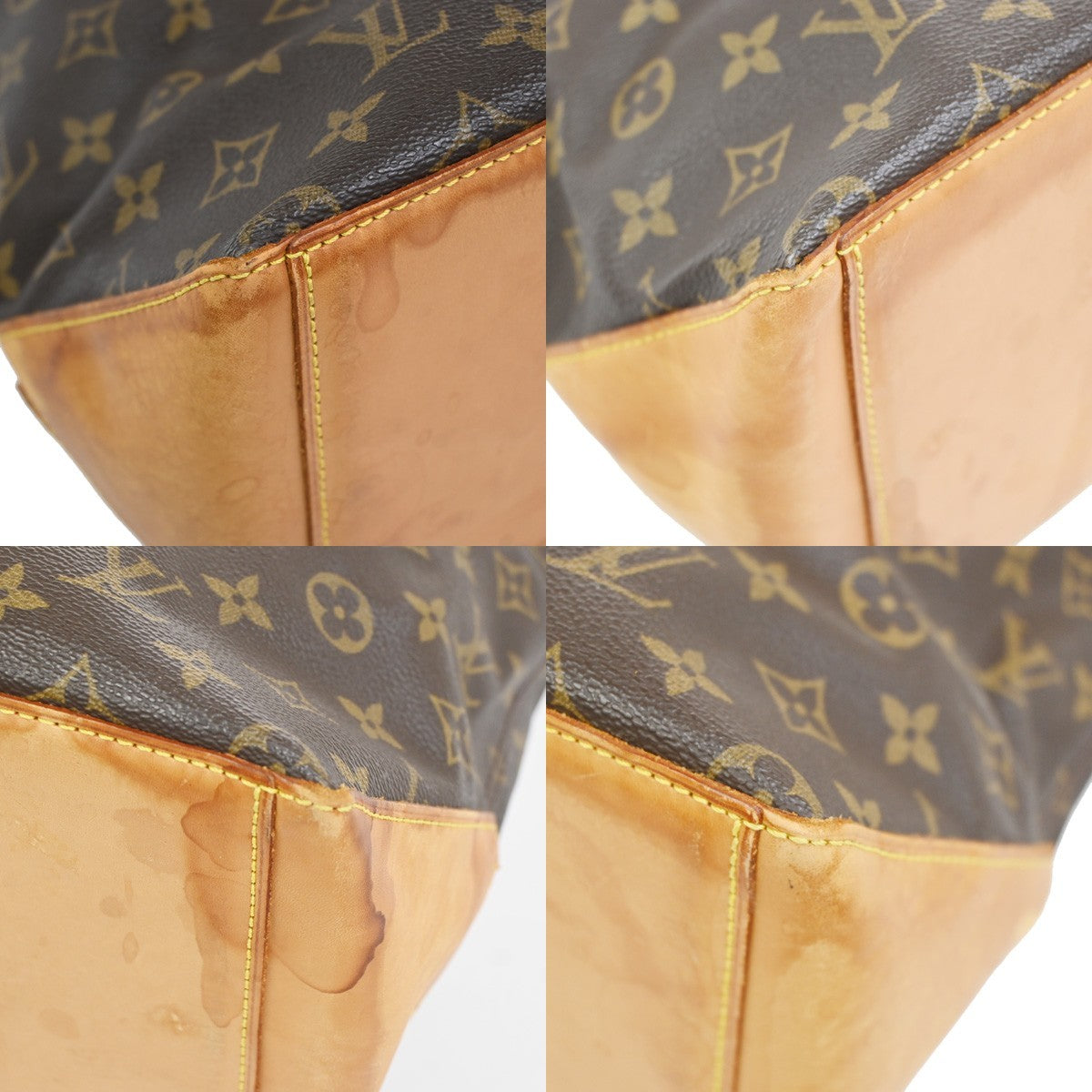 LOUIS VUITTON Cabas Mezzo Shoulder Bag Monogram Leather Brown M51151 85KC897