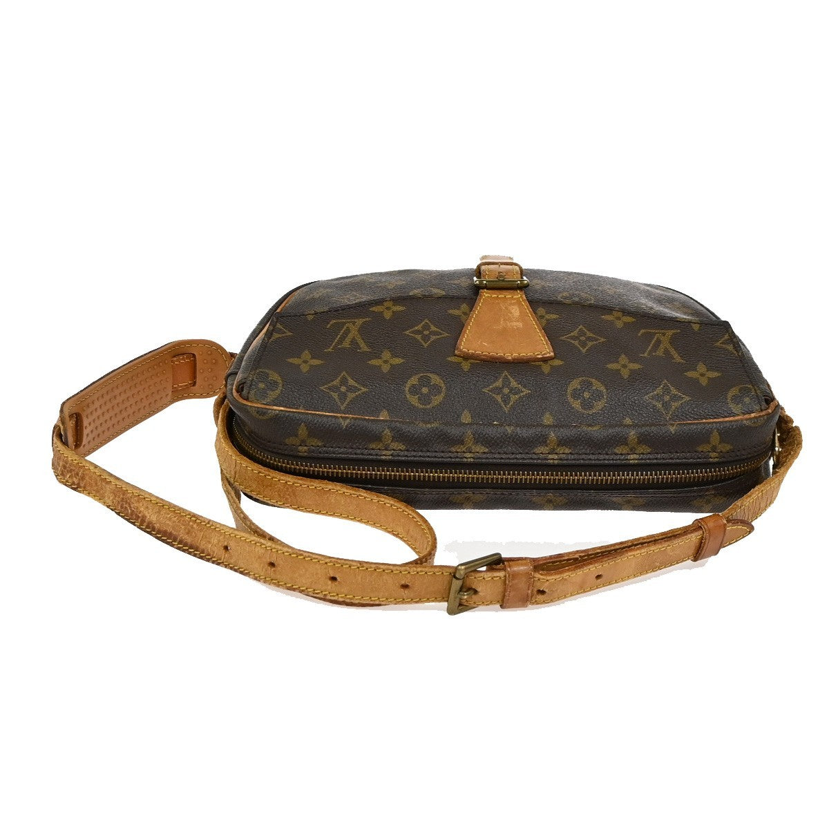 LOUIS VUITTON Jeune Fille GM Shoulder Bag Monogram Leather Brown M51225 61YJ067