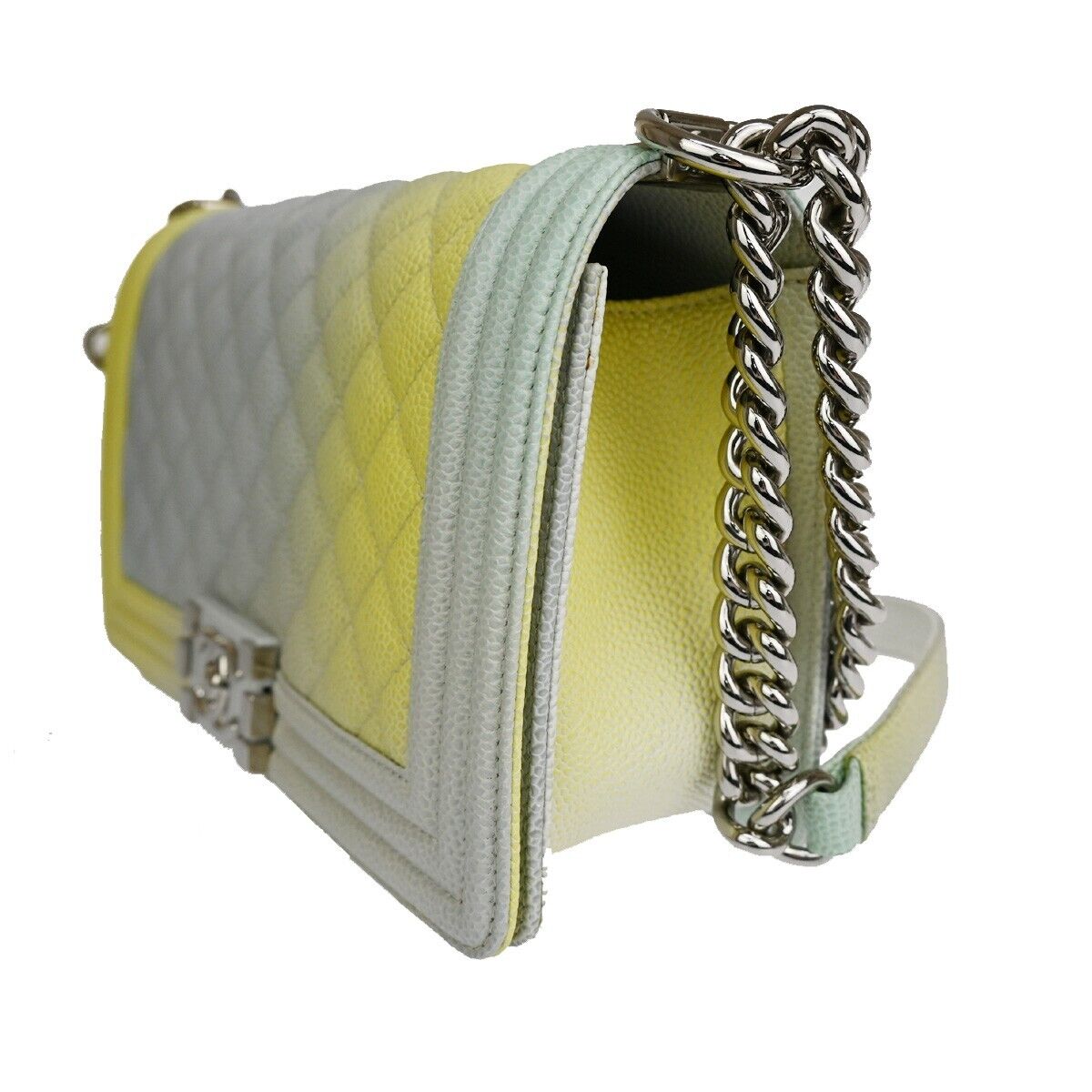 CHANEL Boy CC Logo Unicorn Multi Chain Shoulder Bag Caviar Skin Leather 937RJ414