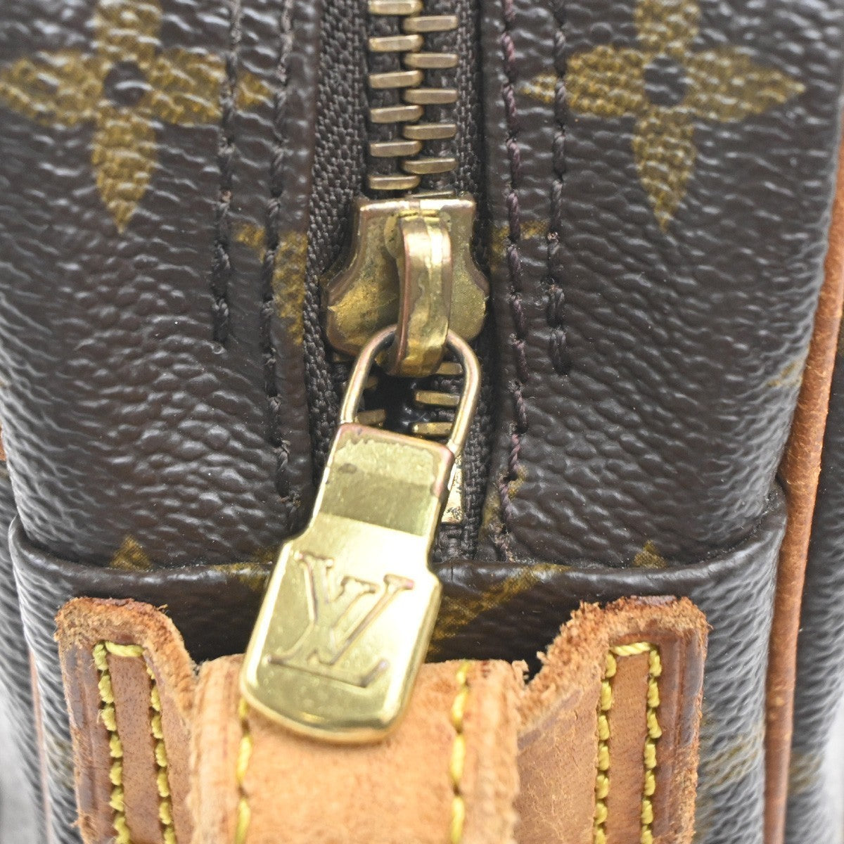 LOUIS VUITTON Jeune Fille GM Shoulder Bag Monogram Leather Brown M51225 65MA379