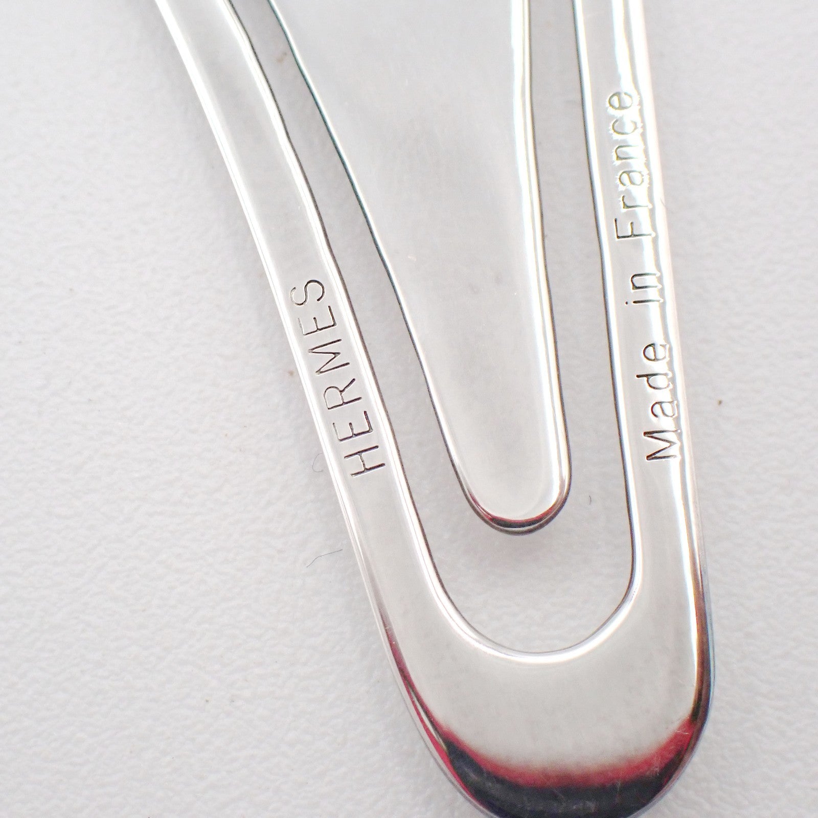 HERMES Horse Head Cheval Bookmark Magnifying Glass Silver Metal 60RL938