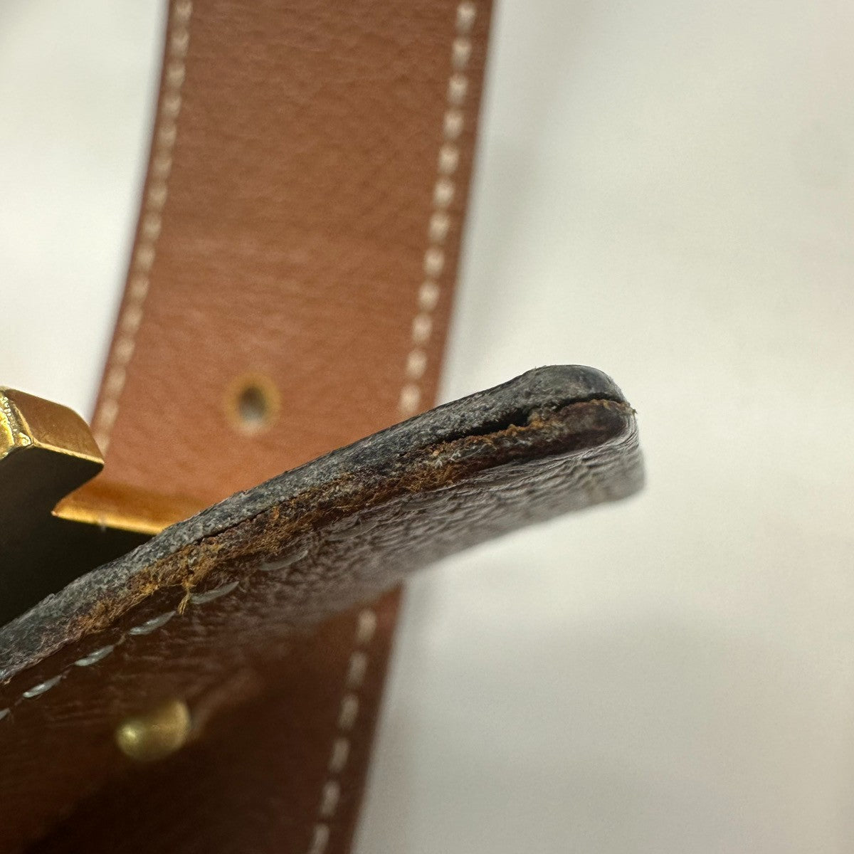 HERMES Logo Constant Reversible Buckle Belt Size 65 Leather Black BN GHW 34RL984