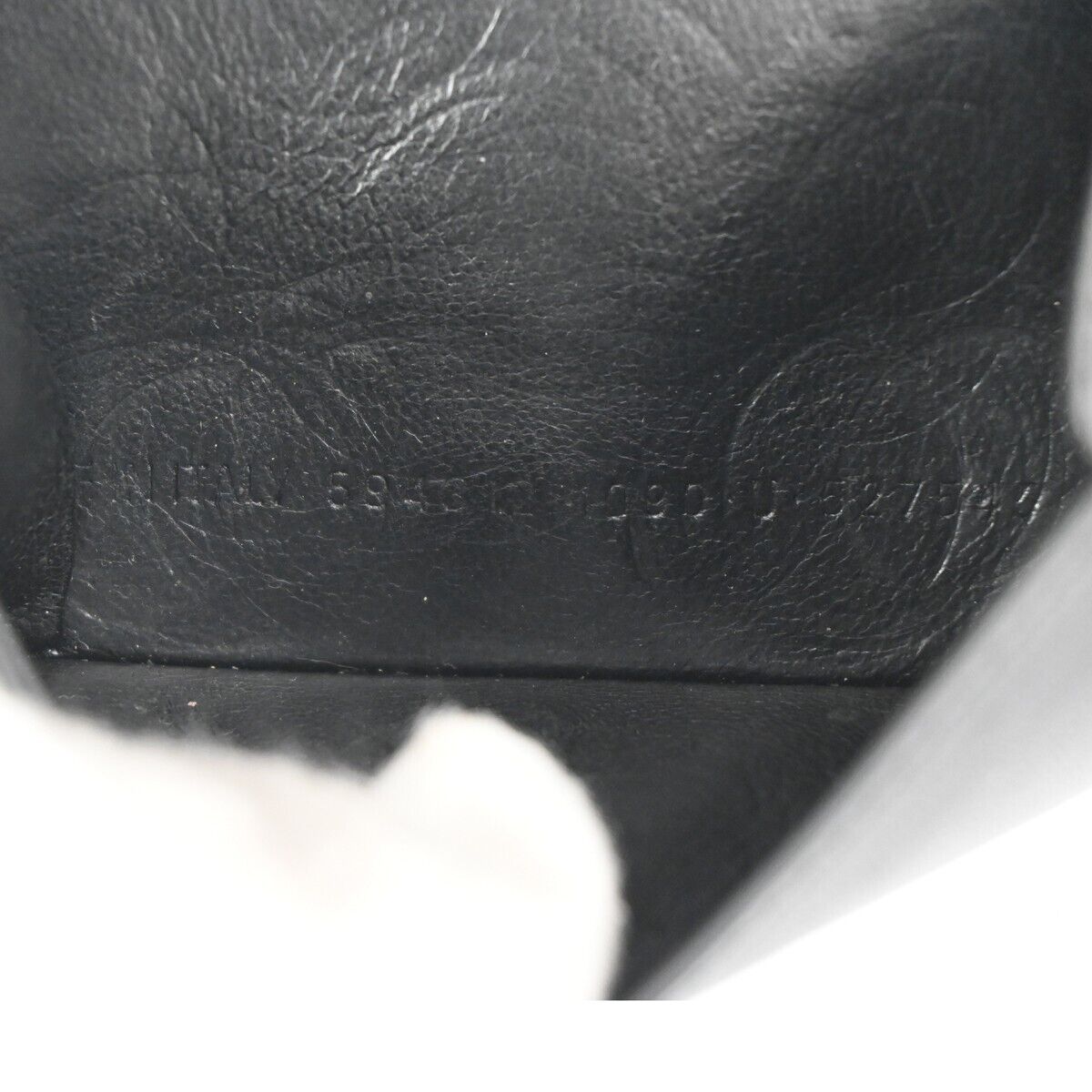 BALENCIAGA Logo Everyday Mini Trifold Wallet Purse Leather Black Italy 64EA106