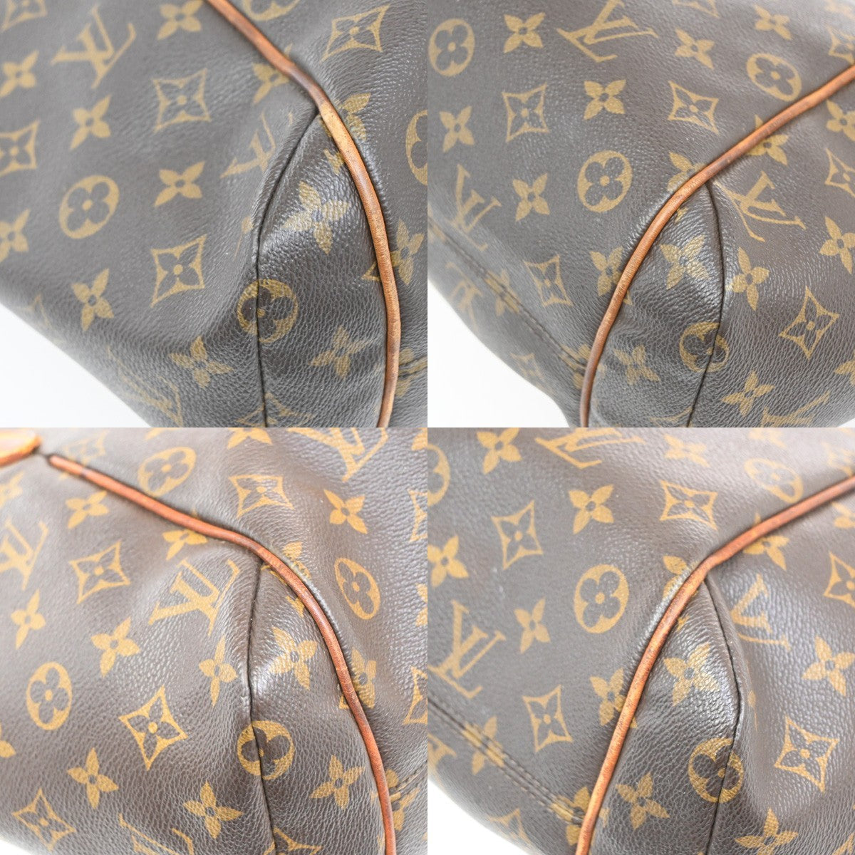 LOUIS VUITTON Logo Totally PM Shoulder Bag Monogram Leather Brown M56688 38KB590
