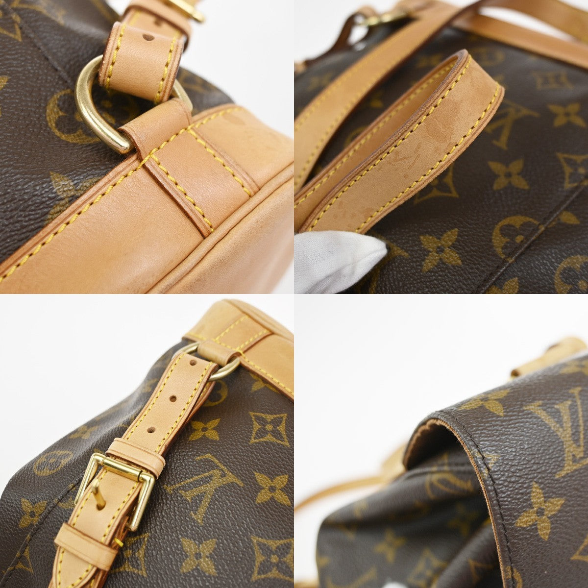 LOUIS VUITTON Montsouris MM Backpack Bag Monogram Leather Brown M51136 51YJ002