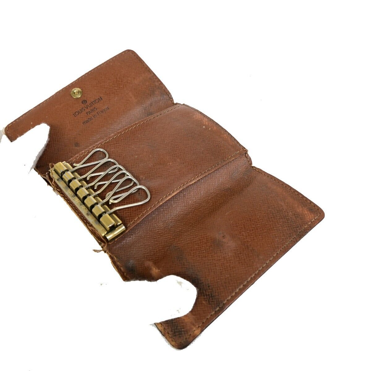 LOUIS VUITTON 5 Set Long Wallet Coin Key Case Monogram Leather Brown 35KA343