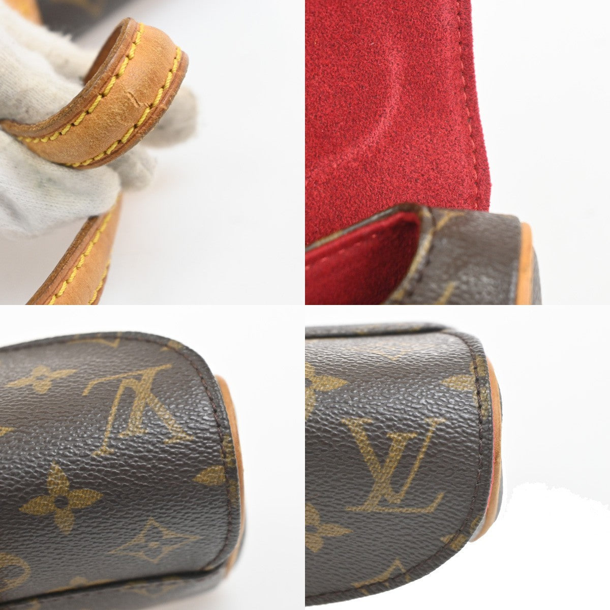 LOUIS VUITTON Sonatine Hand Bag Monogram Leather Brown France M51902 93YH937