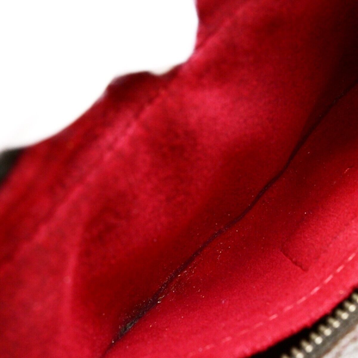 LOUIS VUITTON Pochette Croissant Hand Bag Monogram Leather Brown M51510 29EE048