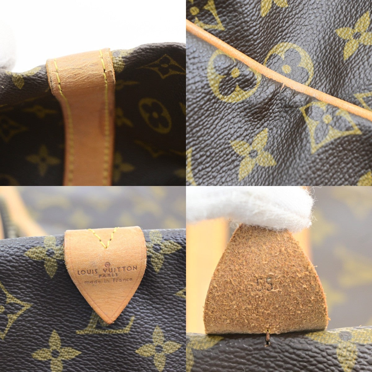 LOUIS VUITTON Sac Souple 55 Travel Hand Bag Monogram Leather BN M41622 72YJ231