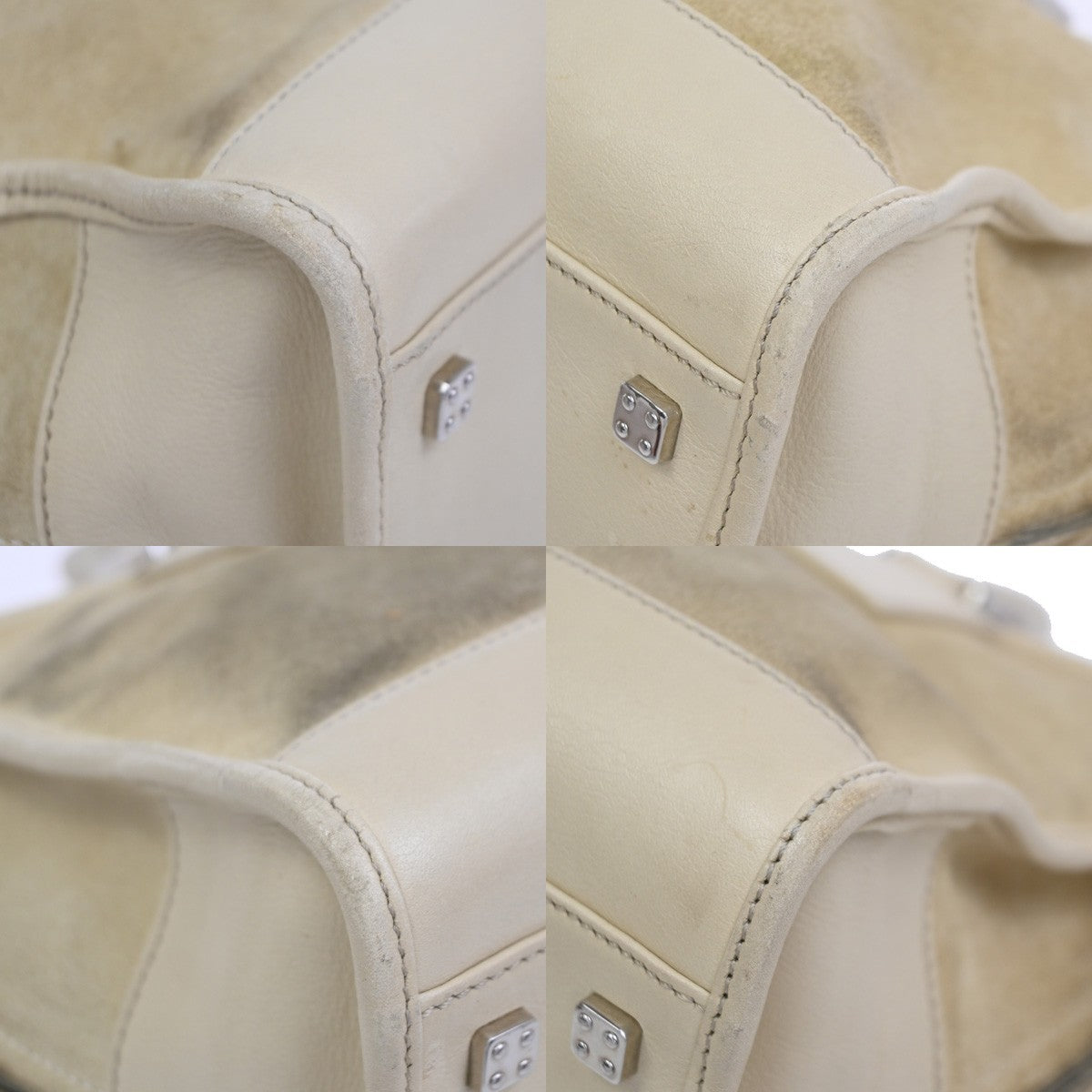 LOEWE Anagram logo Amazona 28 Handbag Suede Leather Beige Spain SHW 38CA785