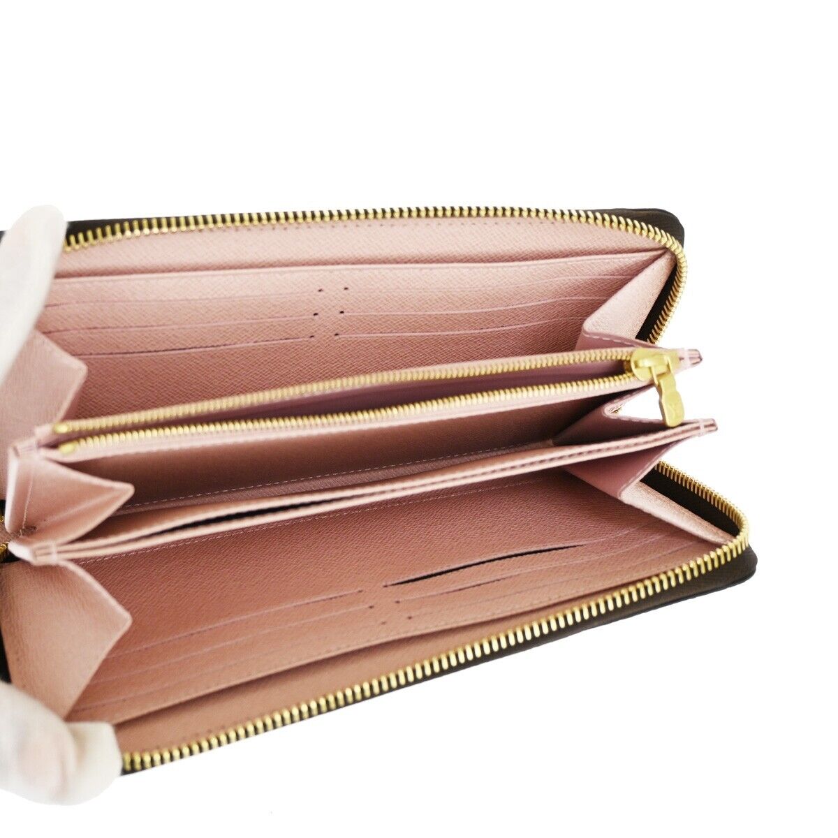 LOUIS VUITTON Zippy Wallet Vivienne Monogram Leather Brown Rose M69054 59RJ206
