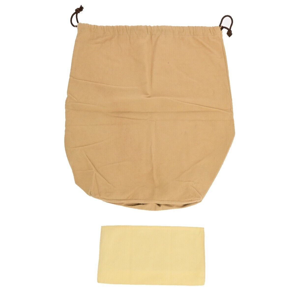 LOUIS VUITTON Logo 10 Set Dust Bag Drawstring Canvas Cotton Beige Brown 08EB518