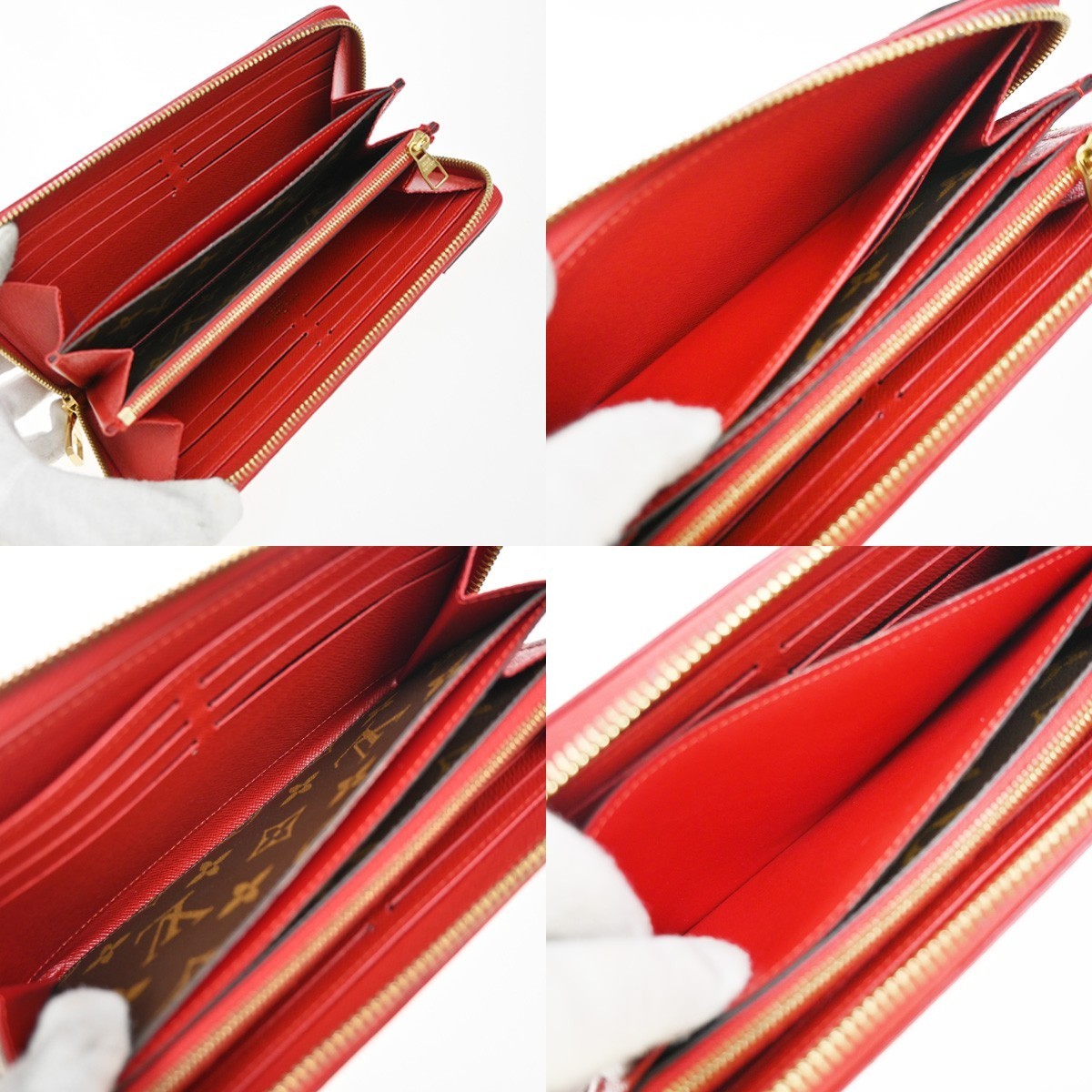 LOUIS VUITTON Zippy Retiro Long Zip Around Wallet Monogram BN RD M61187 33EG329