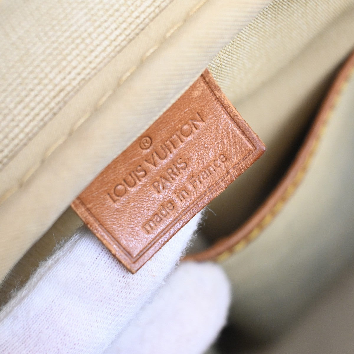 LOUIS VUITTON LV Logo Deauville Hand Bag Monogram Leather Brown M47270 34AA104