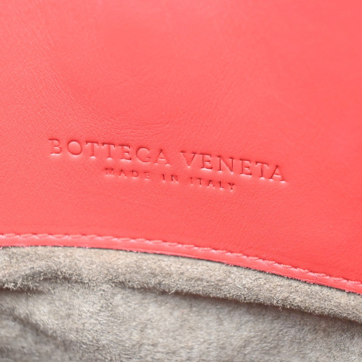 BOTTEGA VENETA Logo Intrecciato Roma 2way Shoulder Hand Bag Leather Red 91MA415
