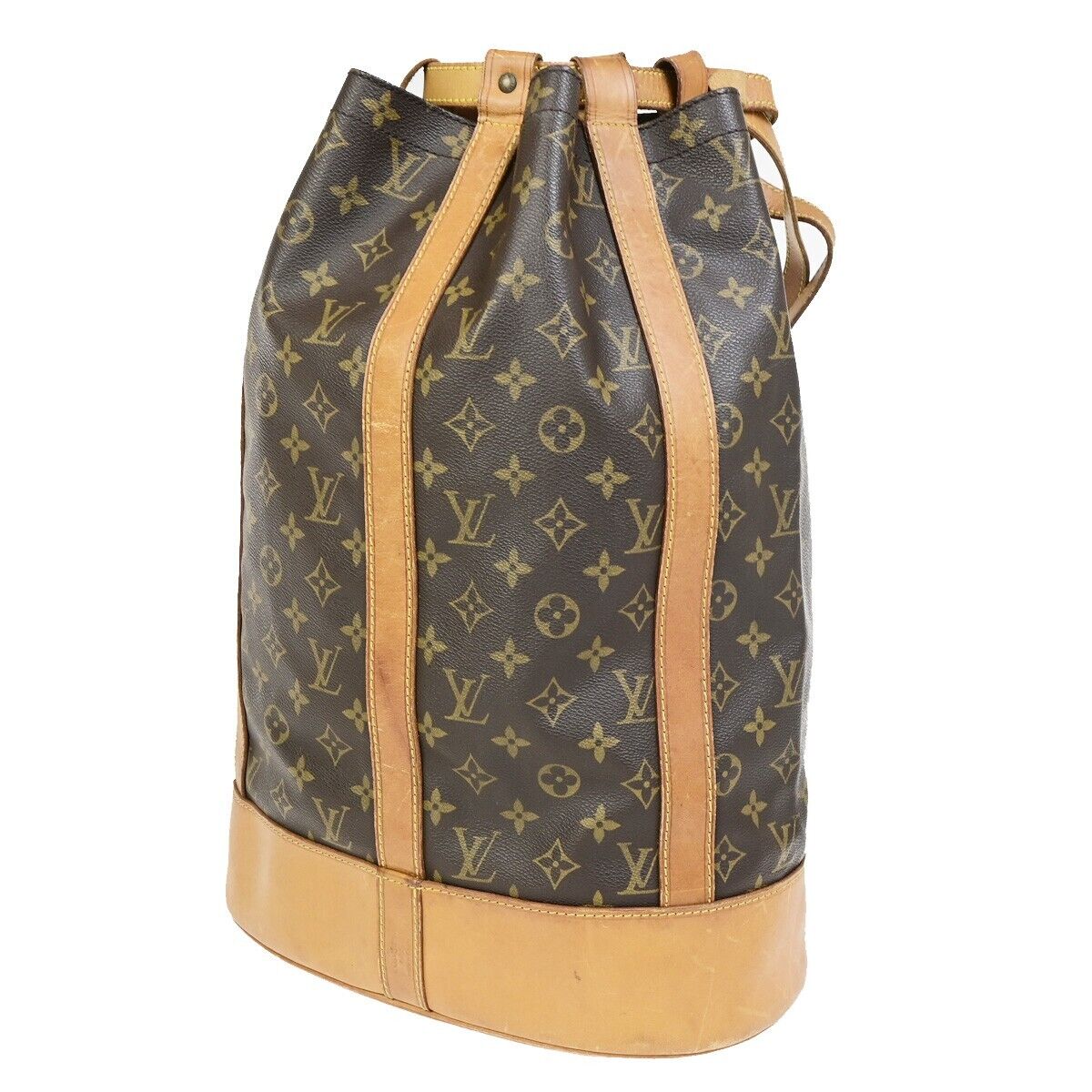 LOUIS VUITTON LV Randonnee GM Shoulder Bag Monogram Leather Brown M42244 81EC876