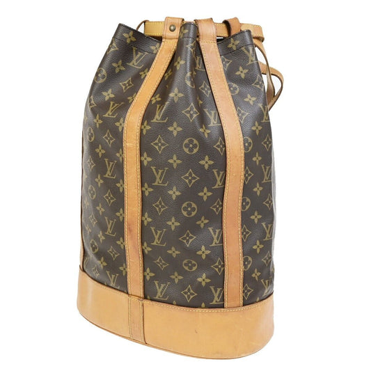 LOUIS VUITTON LV Randonnee GM Shoulder Bag Monogram Leather Brown M42244 81EC876