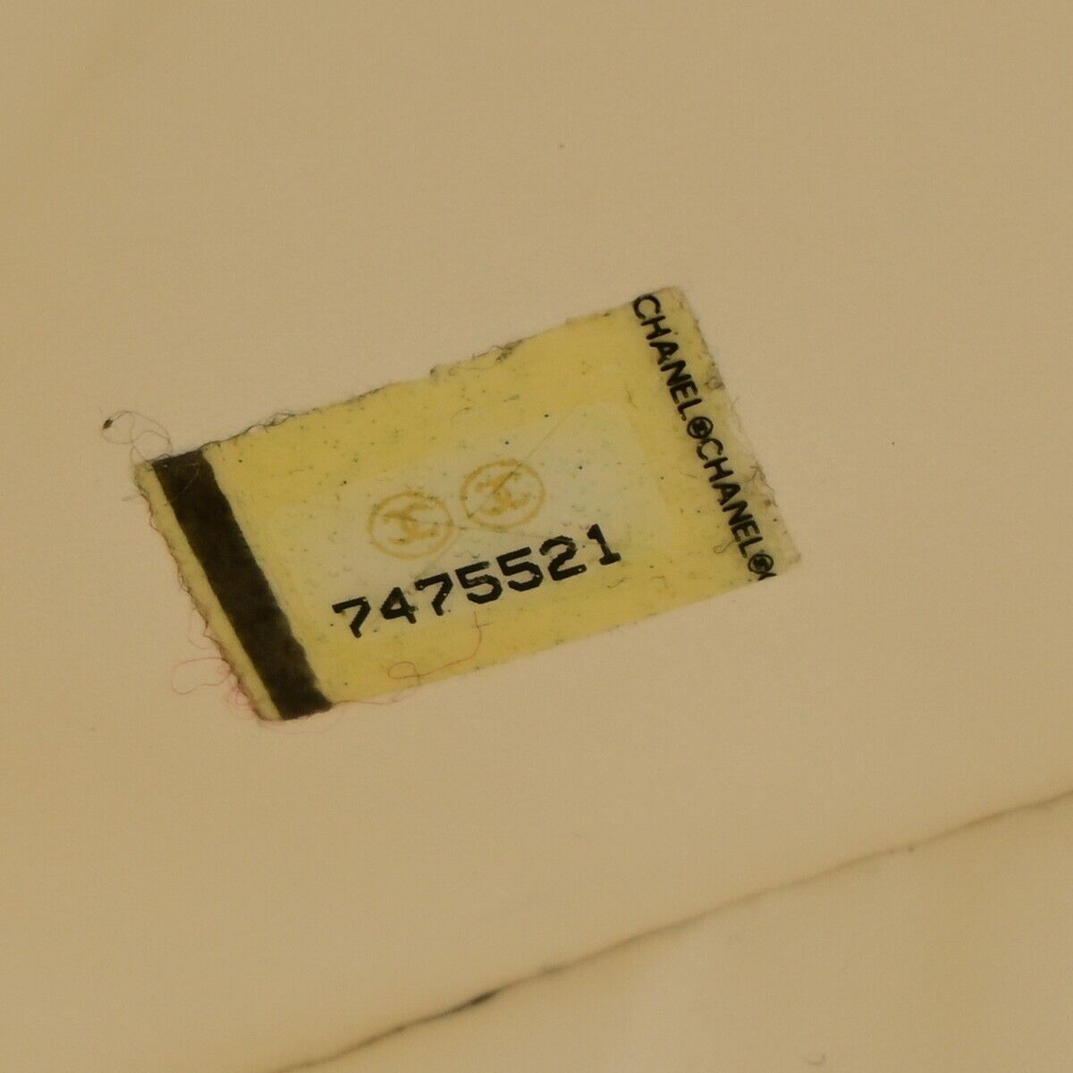 CHANEL Logo By Sea Shoulder Tote Bag Canvas Leather White Blue Italy 85EC913